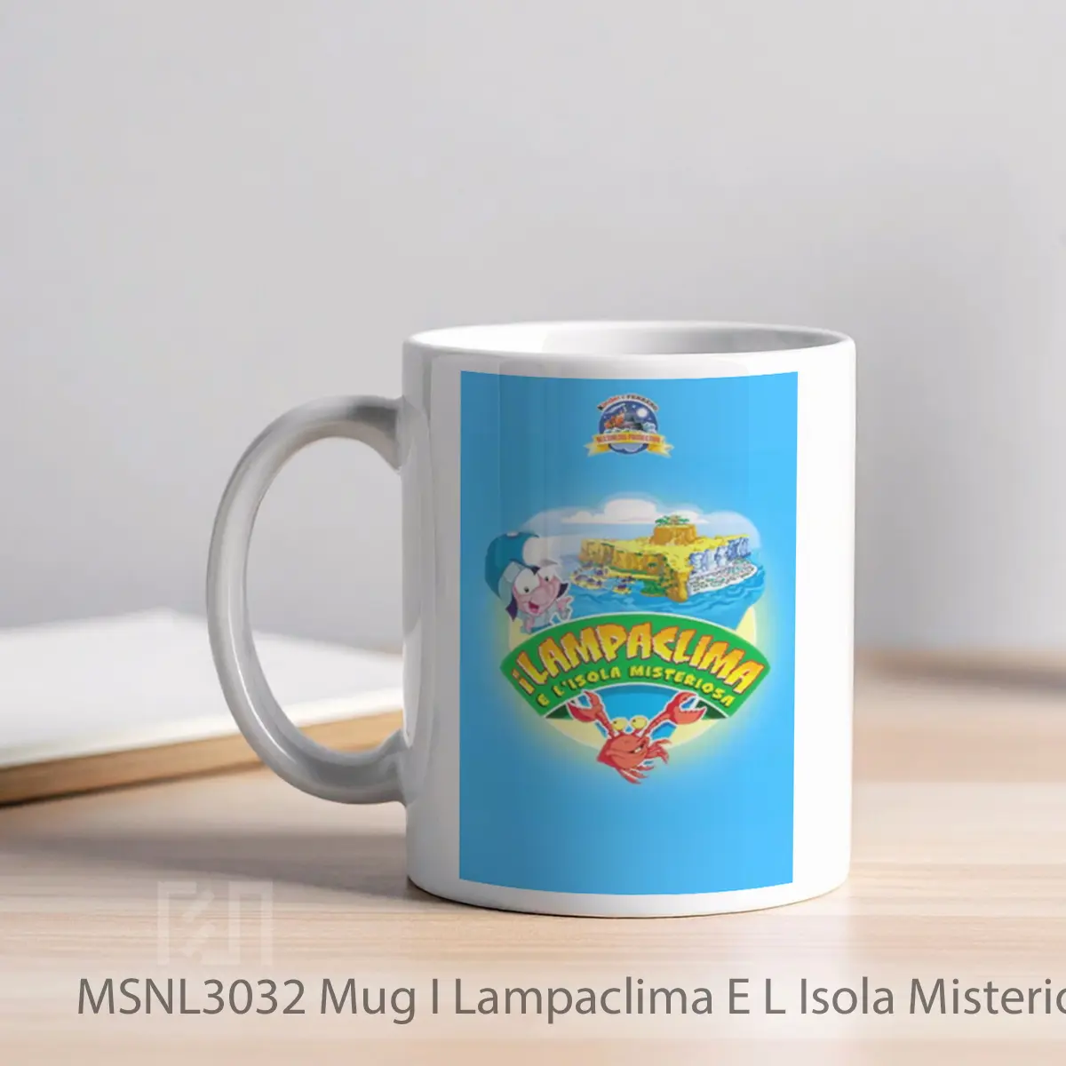 Mug I Lampaclima E L Isola Misteriosa Gelas Keramik Tema Film MSNL3032 - Tampak Kiri