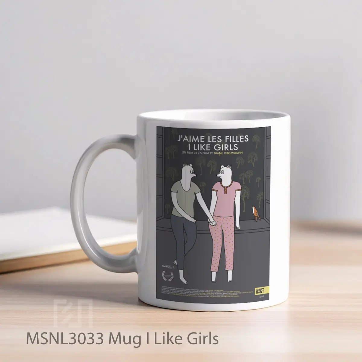 Mug I Like Girls Gelas Keramik Tema Film MSNL3033 - Tampak Kiri