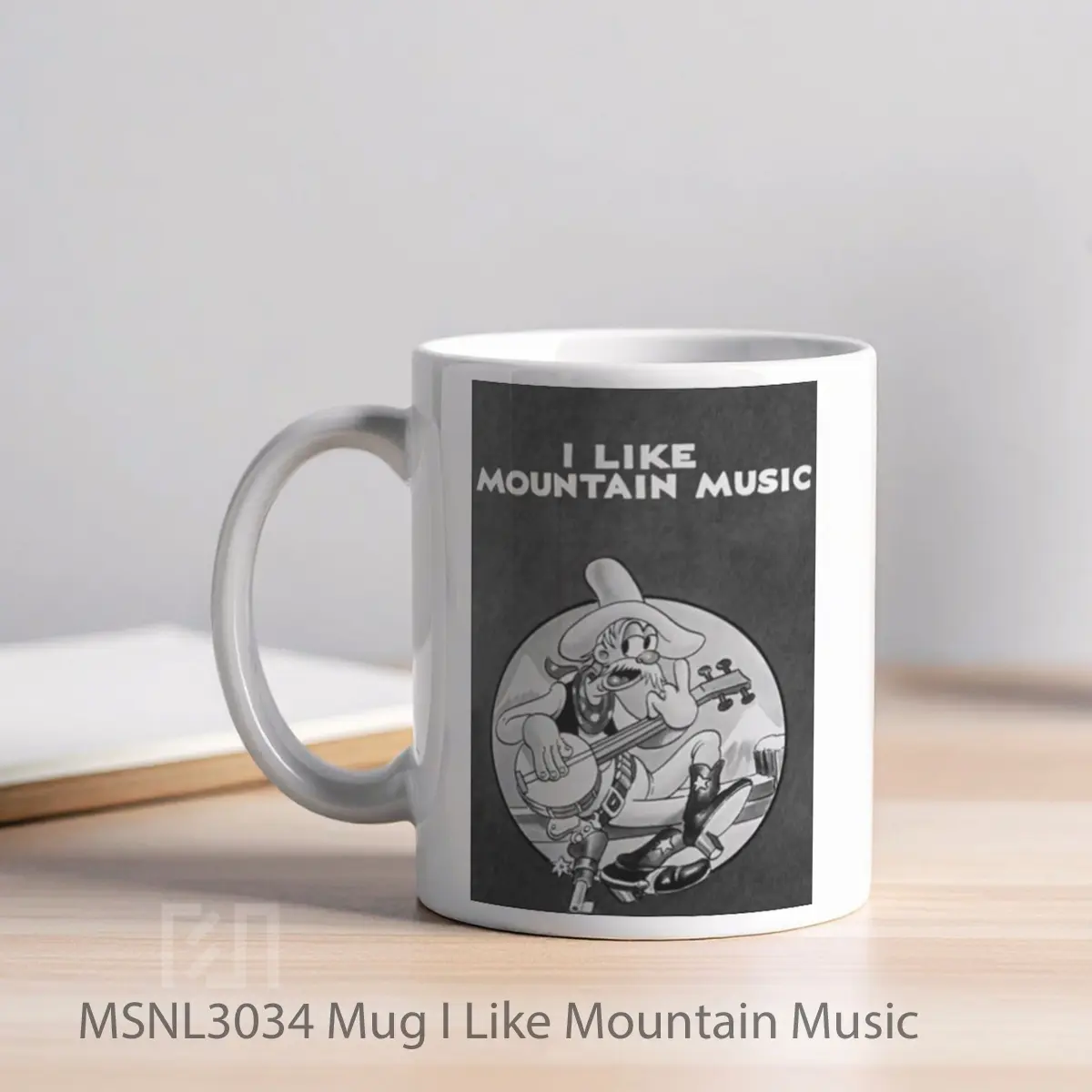 Mug I Like Mountain Music Gelas Keramik Tema Film MSNL3034 - Tampak Kiri