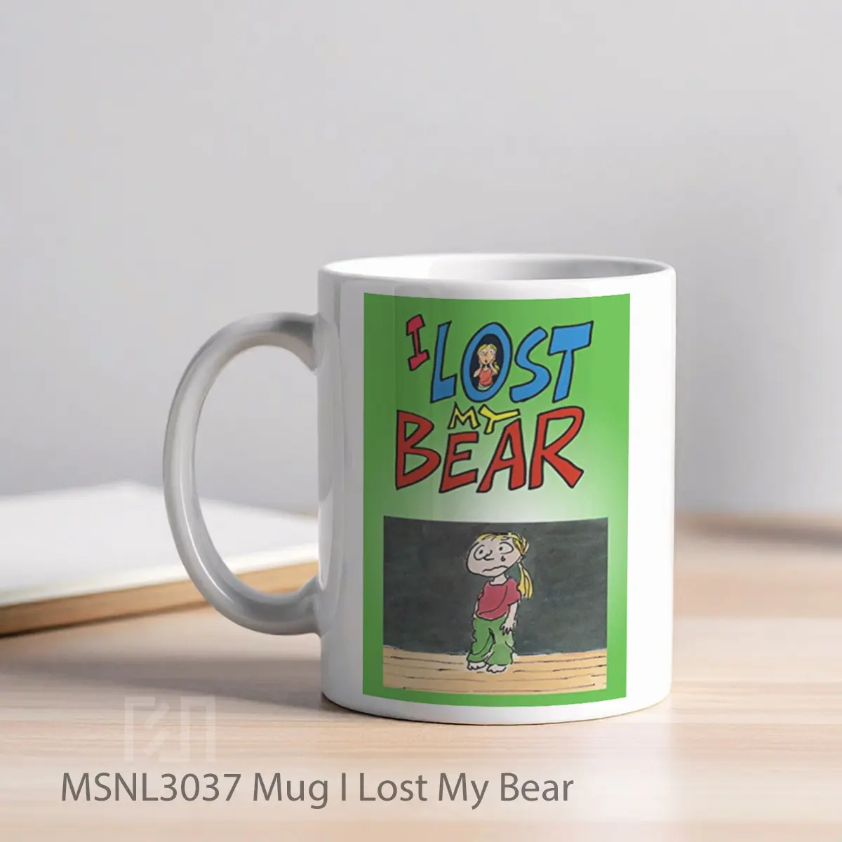 Mug I Lost My Bear Gelas Keramik Tema Film MSNL3037 - Tampak Kiri