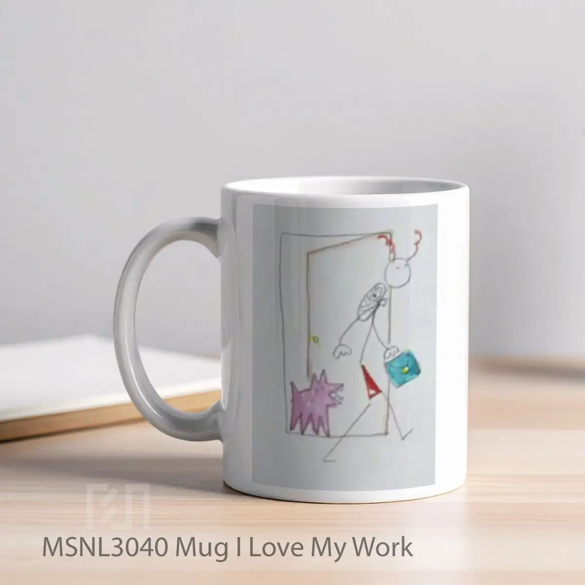 Mug I Love My Work Gelas Keramik Tema Film MSNL3040 - Tampak Kiri
