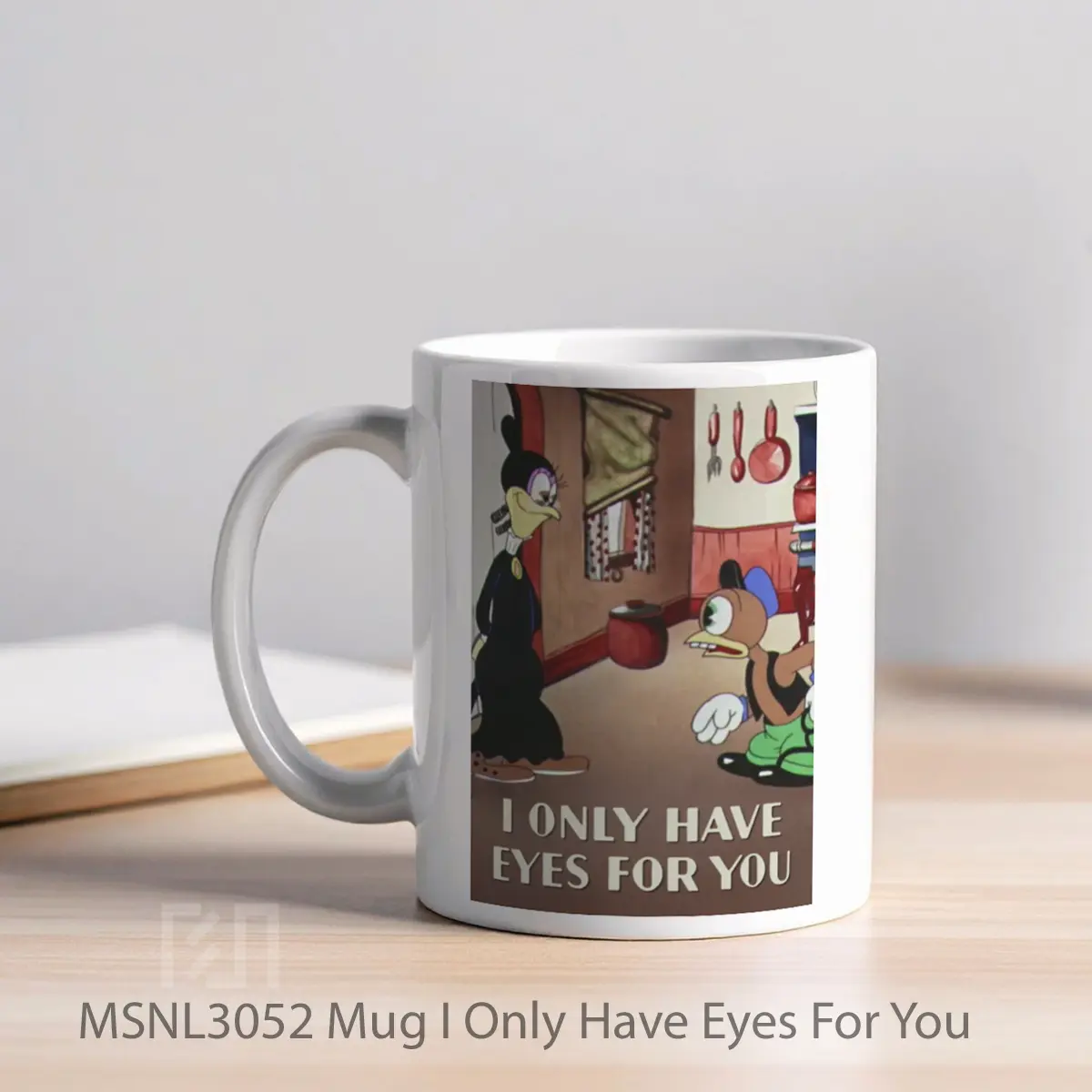 Mug I Only Have Eyes For You Gelas Keramik Tema Film MSNL3052 - Tampak Kiri