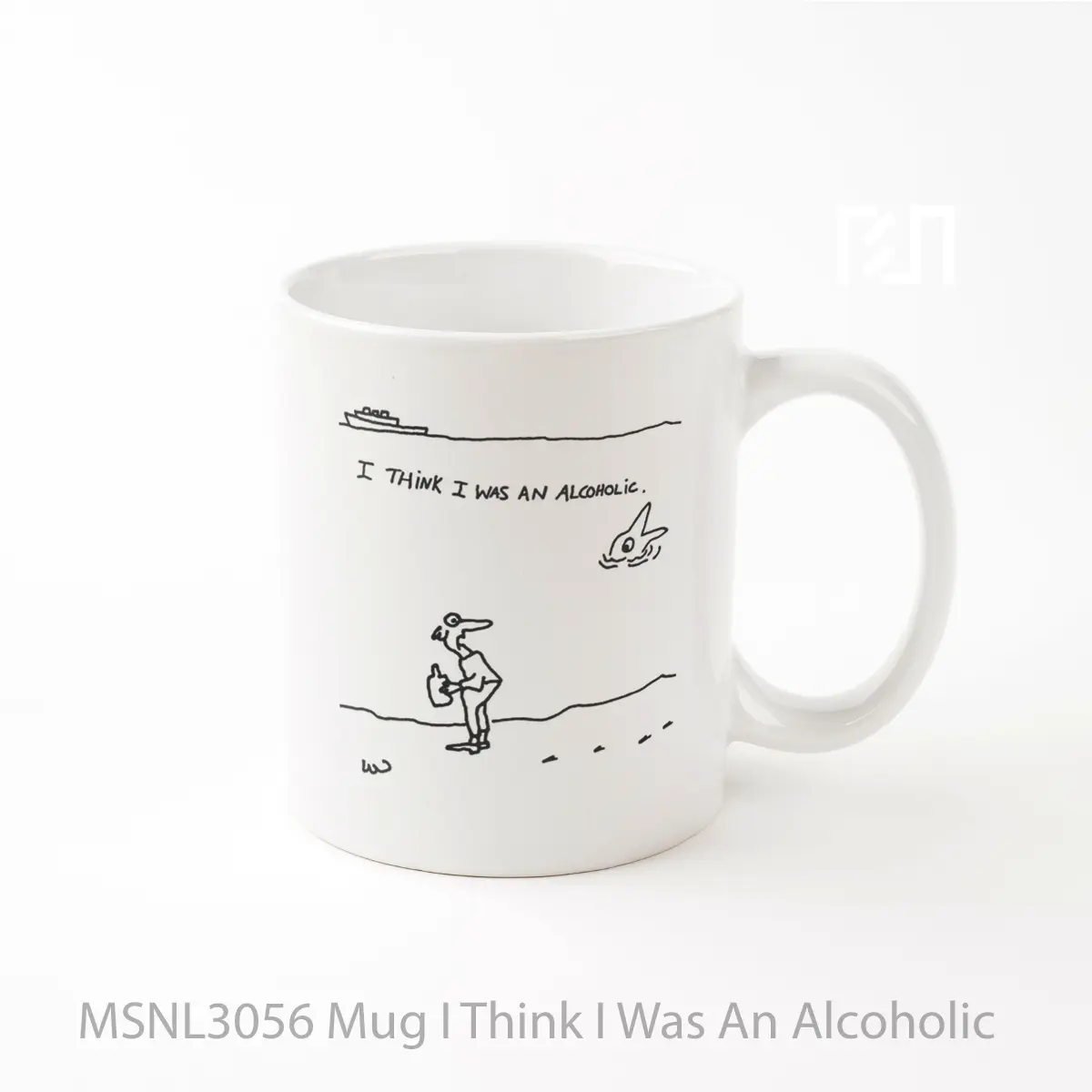 Mug I Think I Was An Alcoholic Gelas Keramik Tema Film MSNL3056