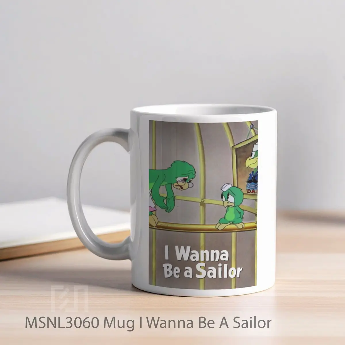 Mug I Wanna Be A Sailor Gelas Keramik Tema Film MSNL3060 - Tampak Kiri