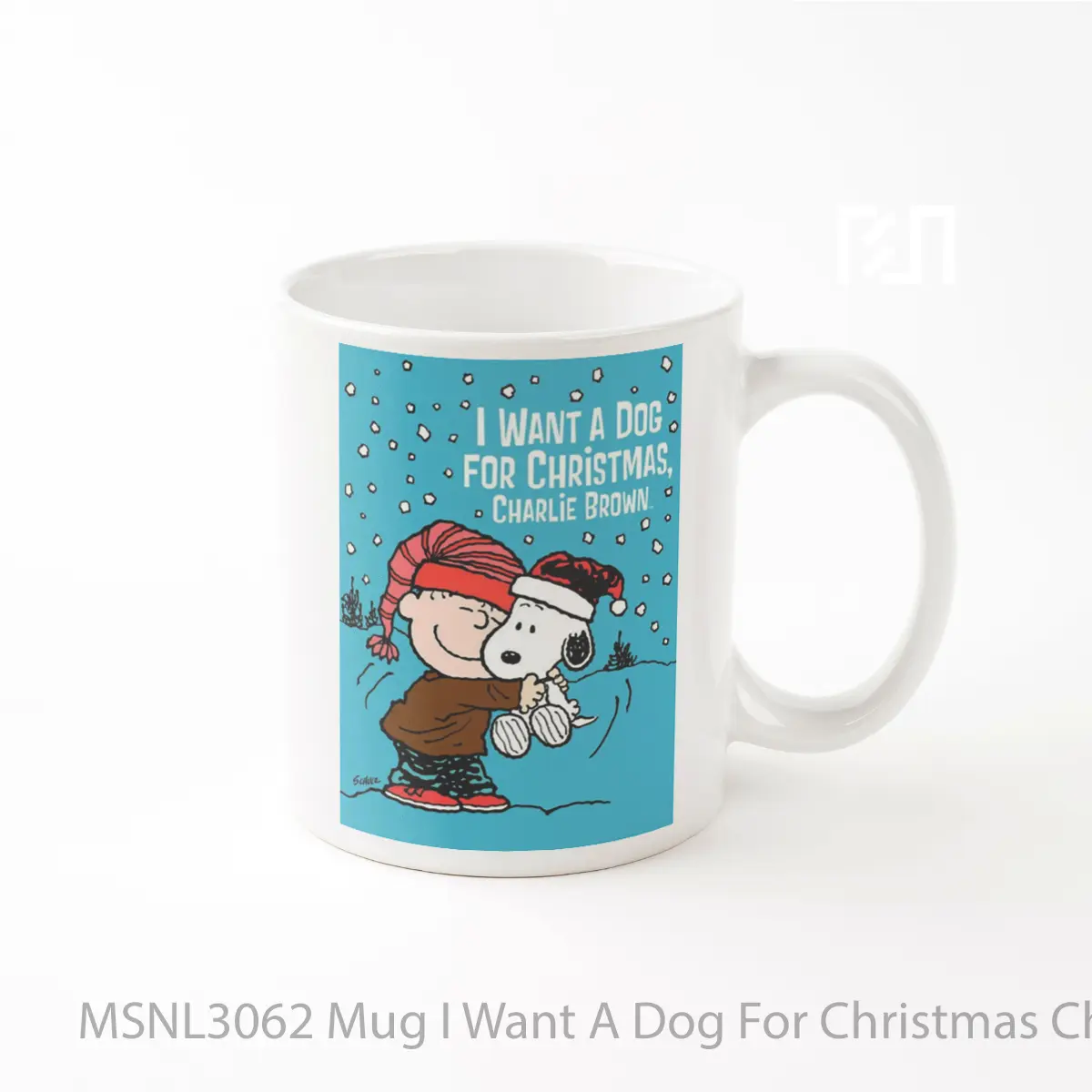Mug I Want A Dog For Christmas Charlie Brown Gelas Keramik Tema Film MSNL3062