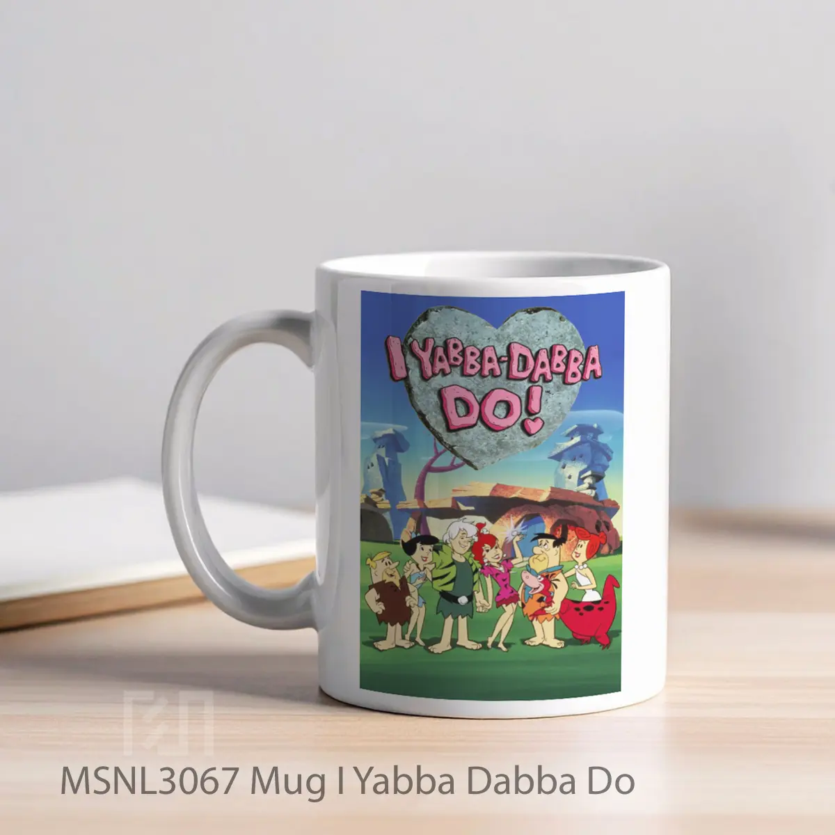 Mug I Yabba Dabba Do Gelas Keramik Tema Film MSNL3067 - Tampak Kiri