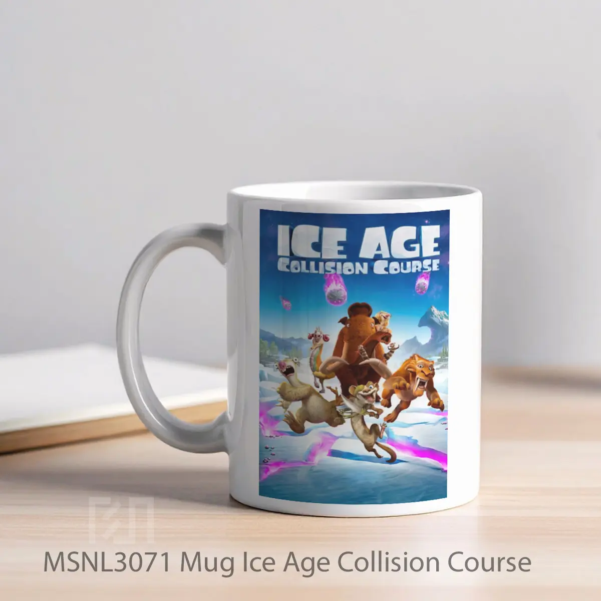Mug Ice Age Collision Course Gelas Keramik Tema Film MSNL3071 - Tampak Kiri