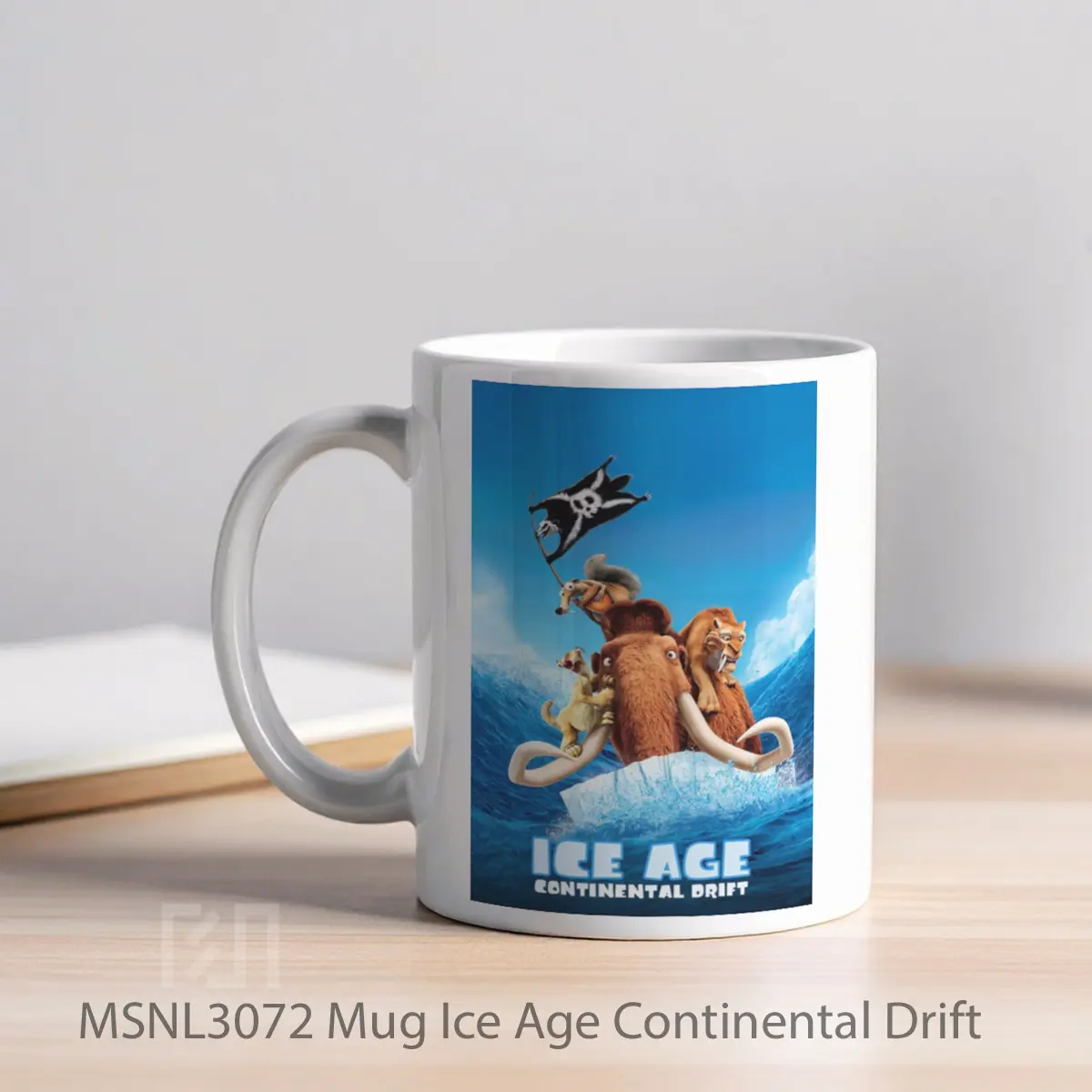 Mug Ice Age Continental Drift Gelas Keramik Tema Film MSNL3072 - Tampak Kiri