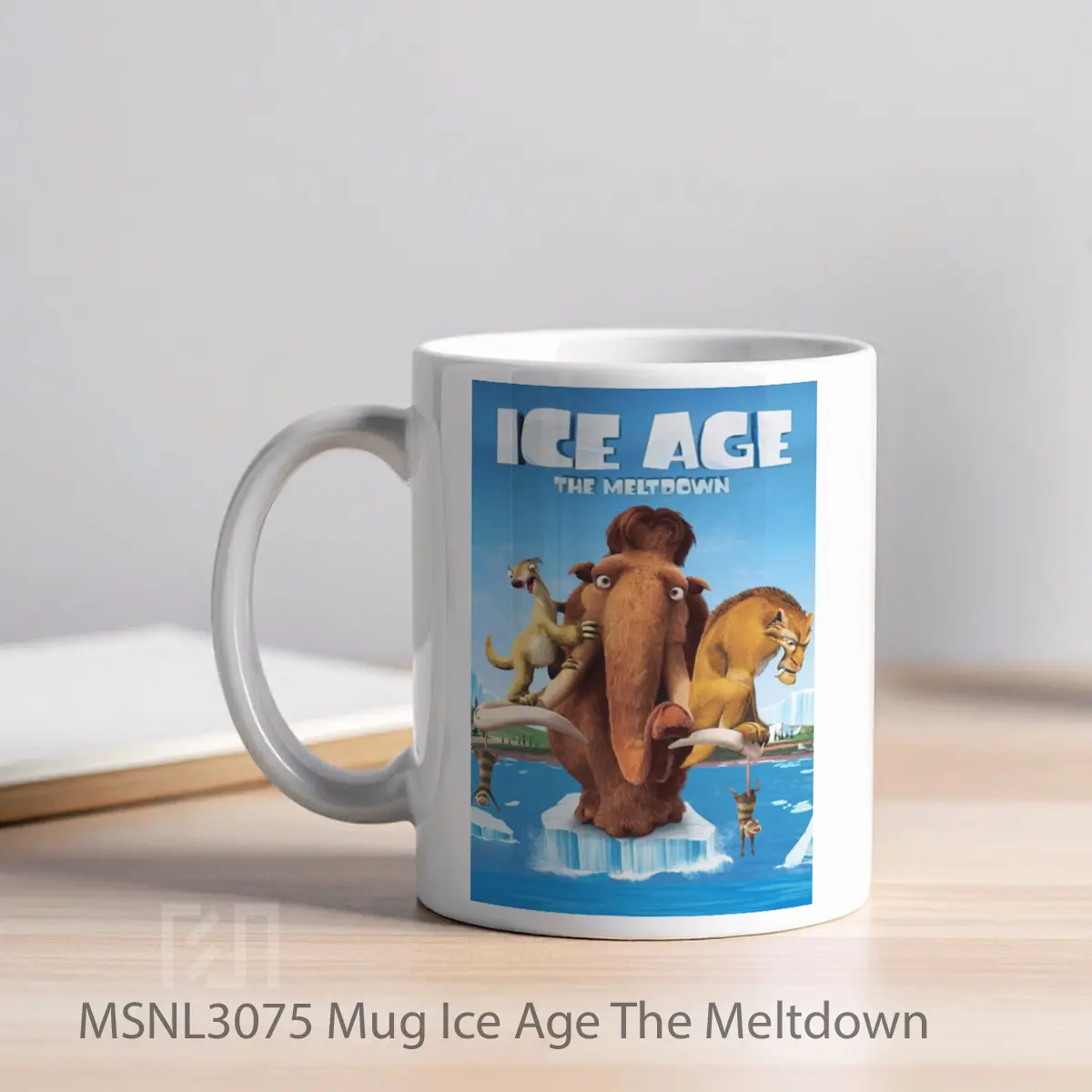 Mug Ice Age The Meltdown Gelas Keramik Tema Film MSNL3075 - Tampak Kiri