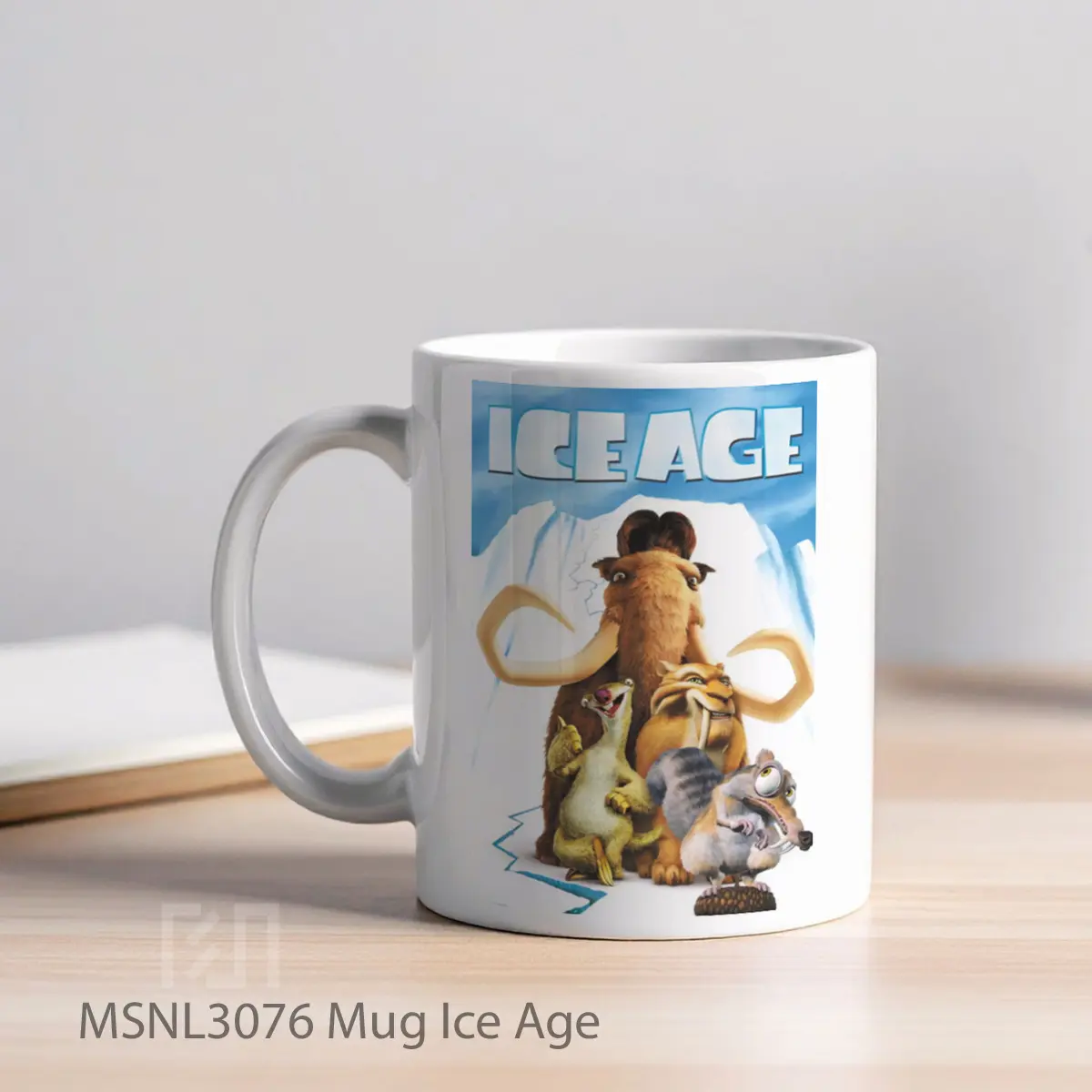 Mug Ice Age Gelas Keramik Tema Film MSNL3076 - Tampak Kiri