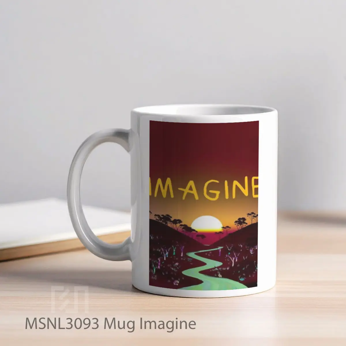 Mug Imagine Gelas Keramik Tema Film MSNL3093 - Tampak Kiri