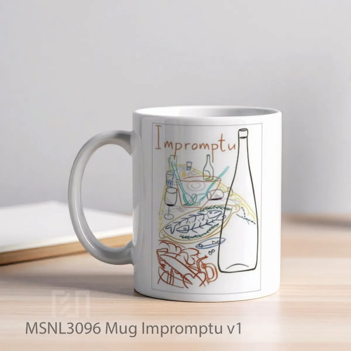 Mug Impromptu V1 Gelas Keramik Tema Film MSNL3096 - Tampak Kiri