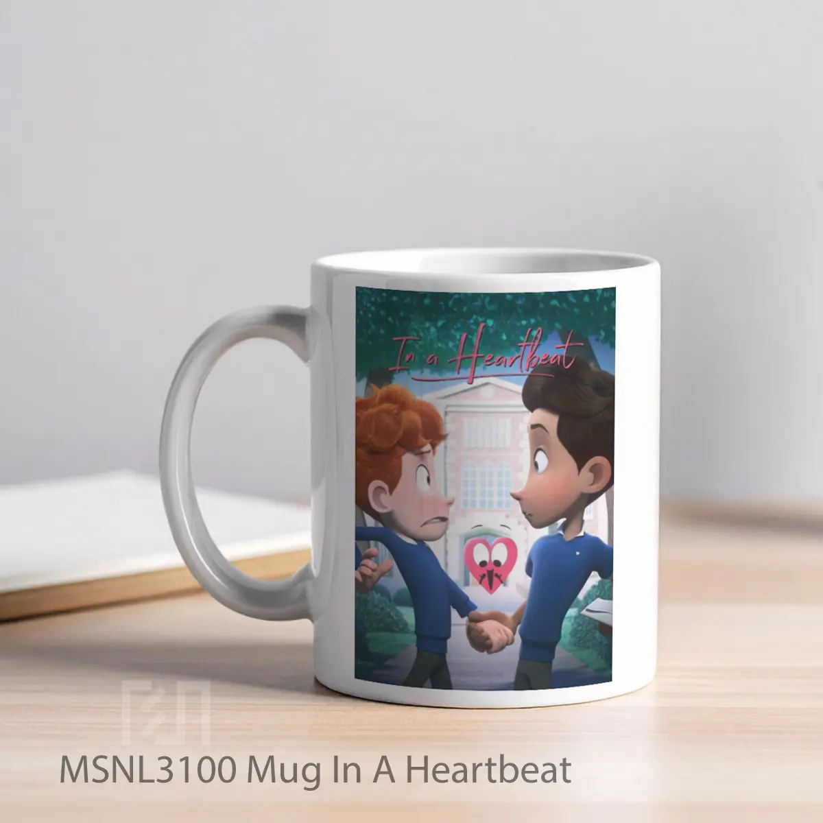 Mug In A Heartbeat Gelas Keramik Tema Film MSNL3100 - Tampak Kiri