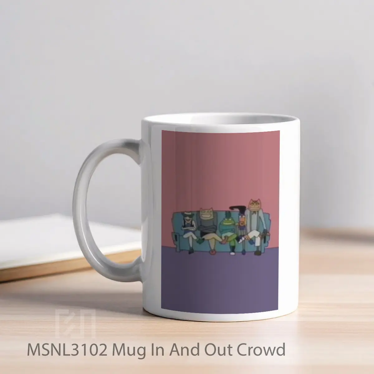 Mug In And Out Crowd Gelas Keramik Tema Film MSNL3102 - Tampak Kiri