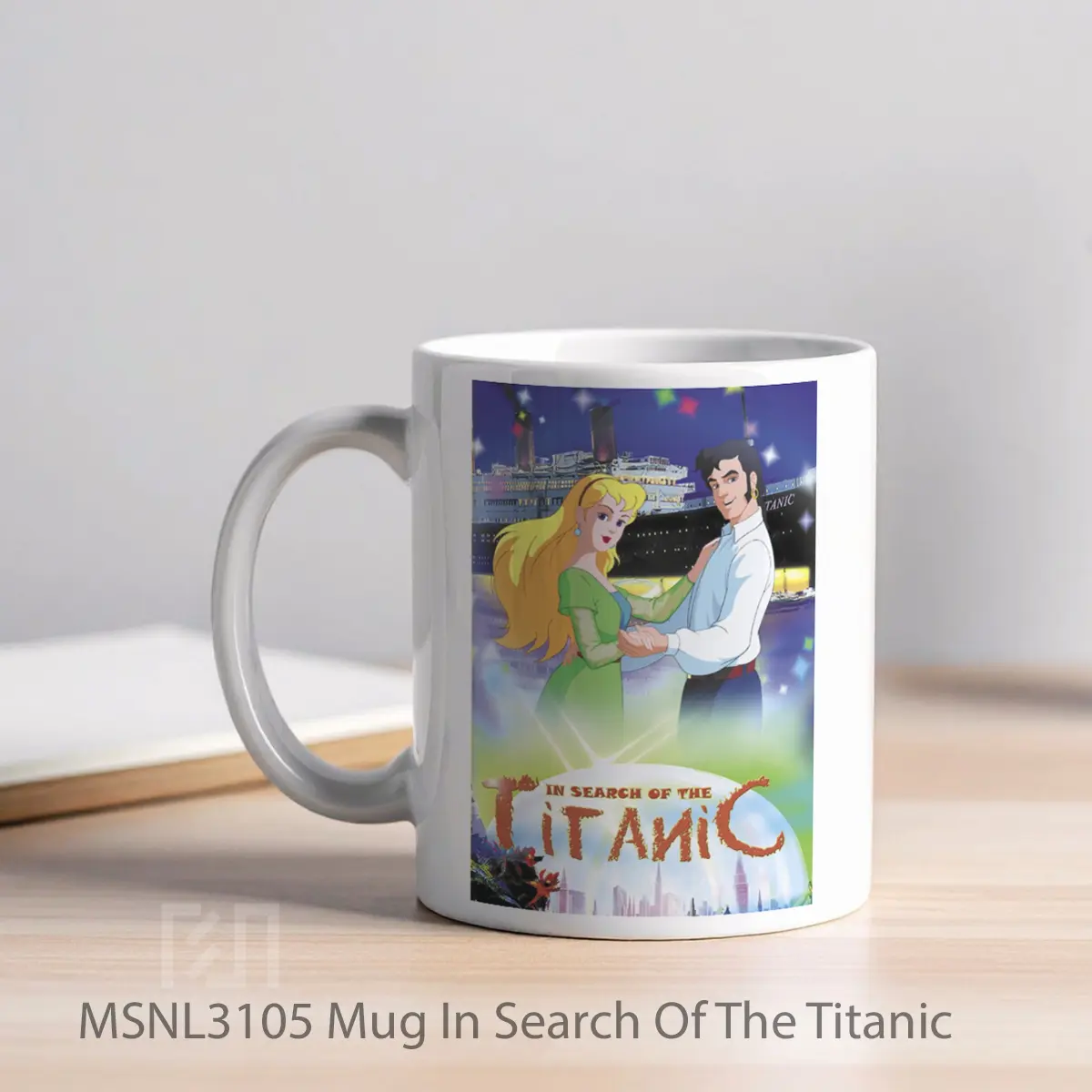 Mug In Search Of The Titanic Gelas Keramik Tema Film MSNL3105 - Tampak Kiri
