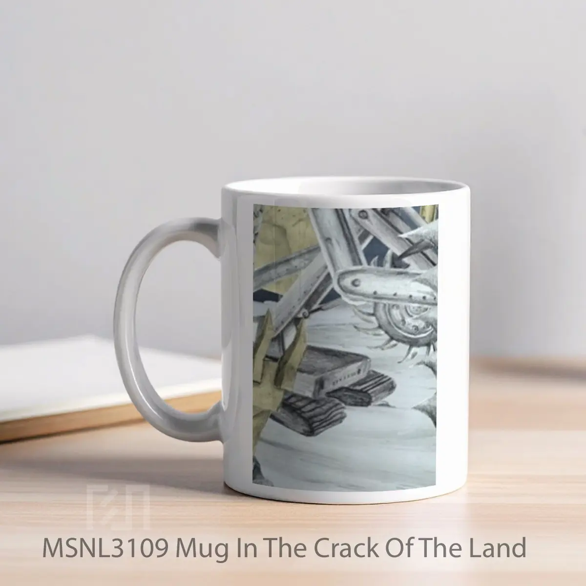 Mug In The Crack Of The Land Gelas Keramik Tema Film MSNL3109 - Tampak Kiri