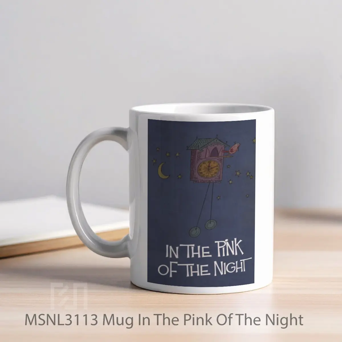 Mug In The Pink Of The Night Gelas Keramik Tema Film MSNL3113 - Tampak Kiri