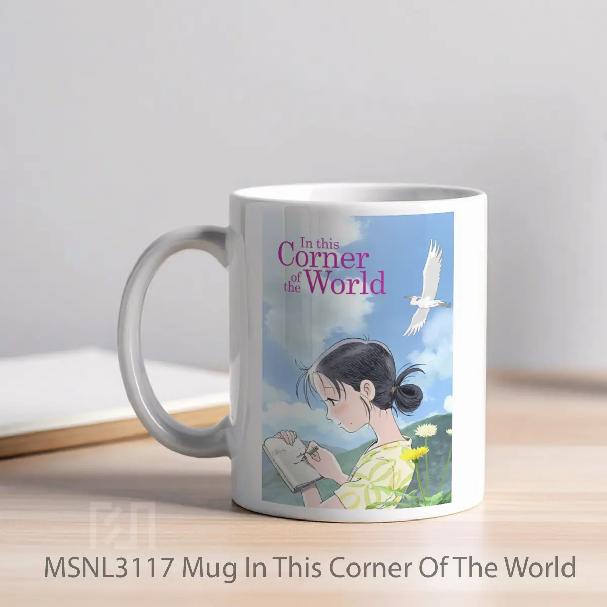 Mug In This Corner Of The World Gelas Keramik Tema Film MSNL3117 - Tampak Kiri