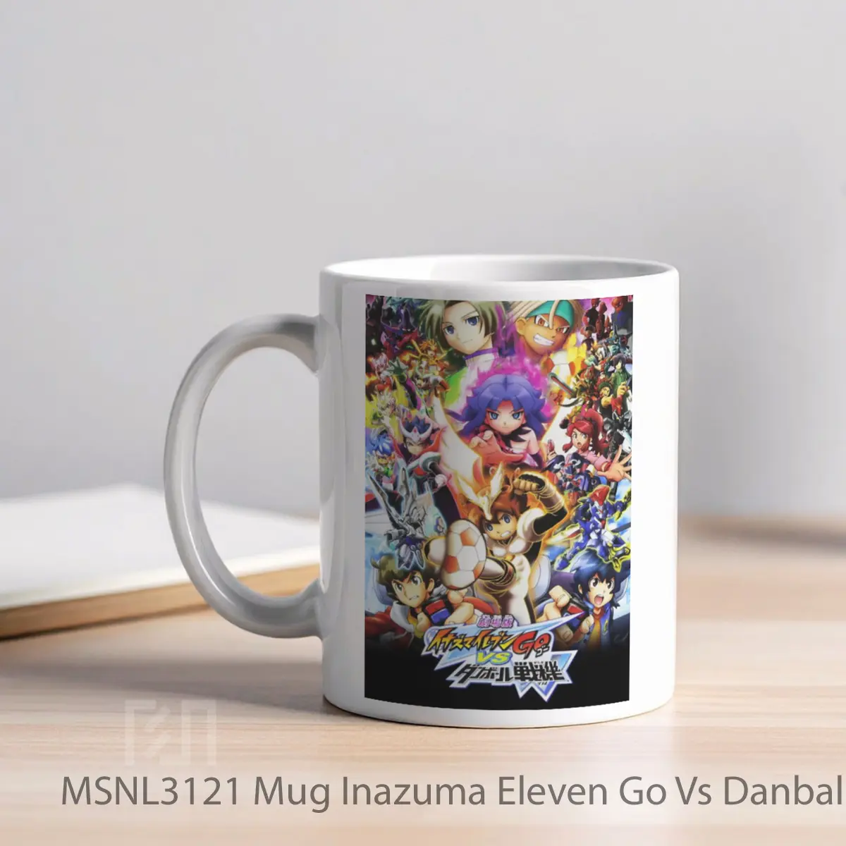 Mug Inazuma Eleven Go Vs Danball Senki W Gelas Keramik Tema Film MSNL3121 - Tampak Kiri