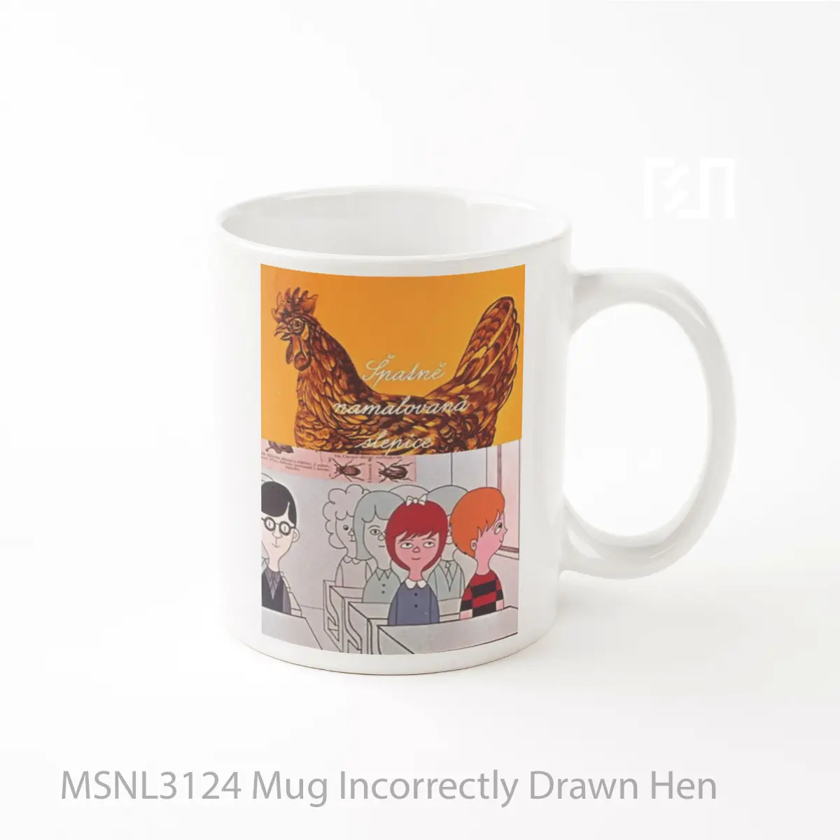 Mug Incorrectly Drawn Hen Gelas Keramik Tema Film MSNL3124