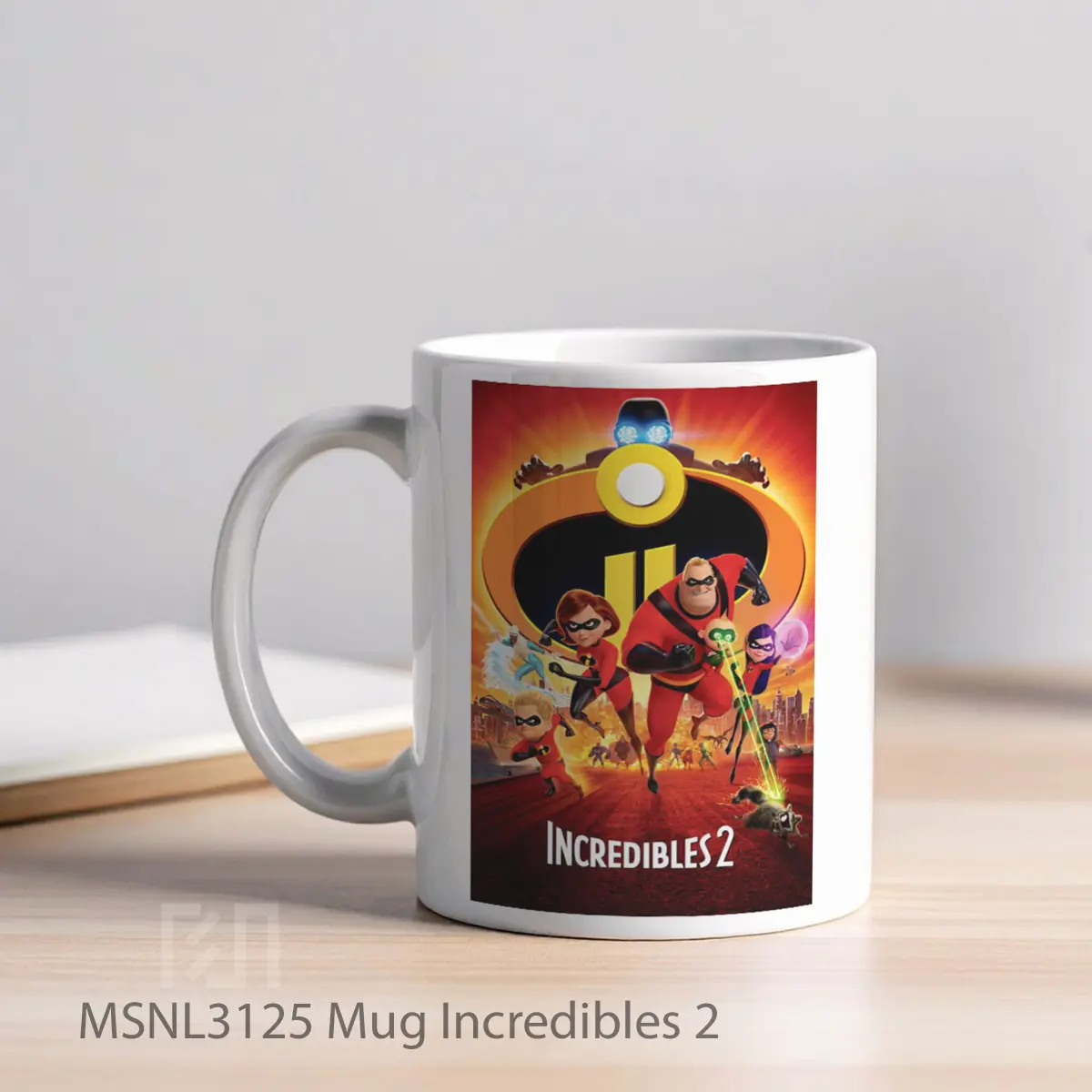 Mug Incredibles 2 Gelas Keramik Tema Film MSNL3125 - Tampak Kiri