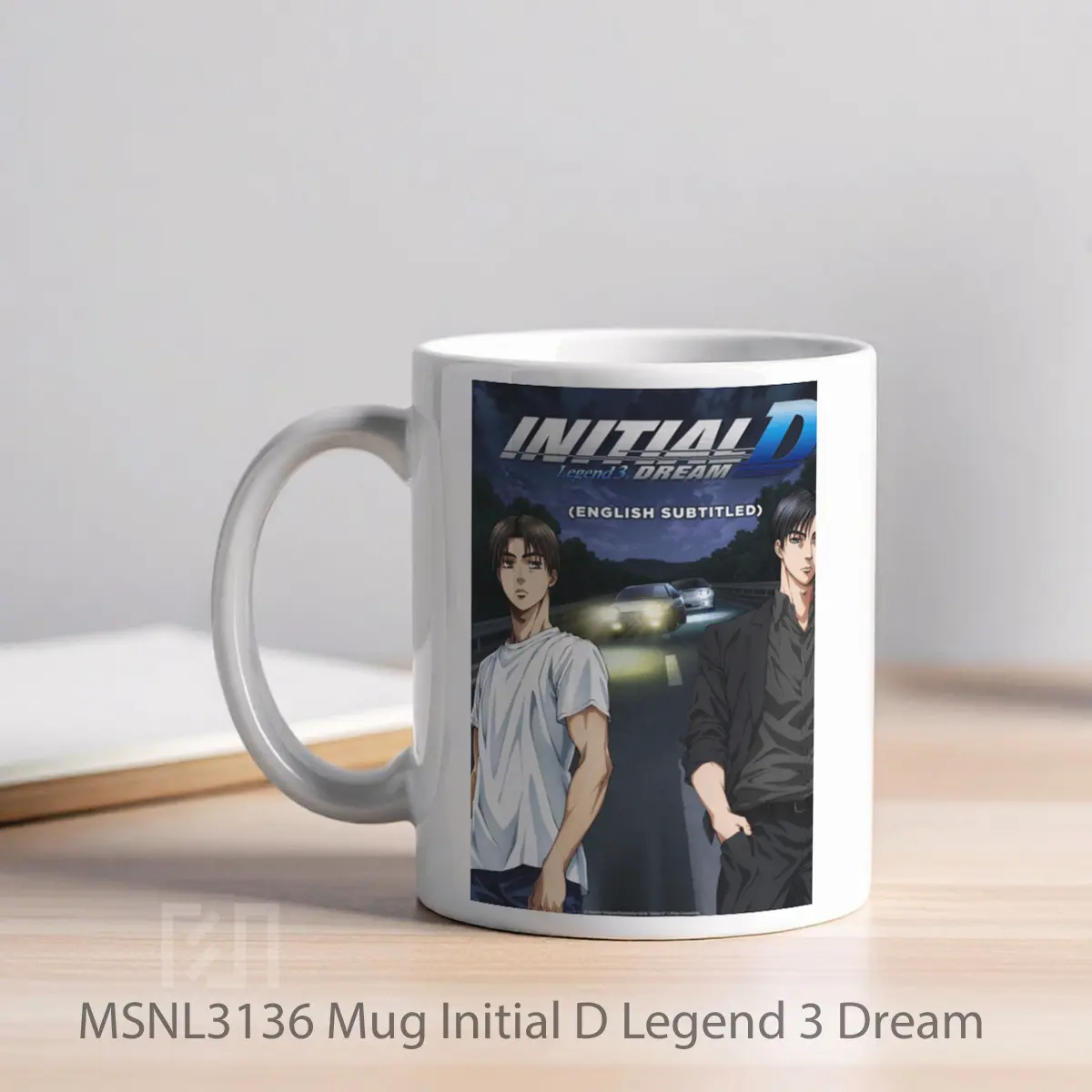 Mug Initial D Legend 3 Dream Gelas Keramik Tema Film MSNL3136 - Tampak Kiri