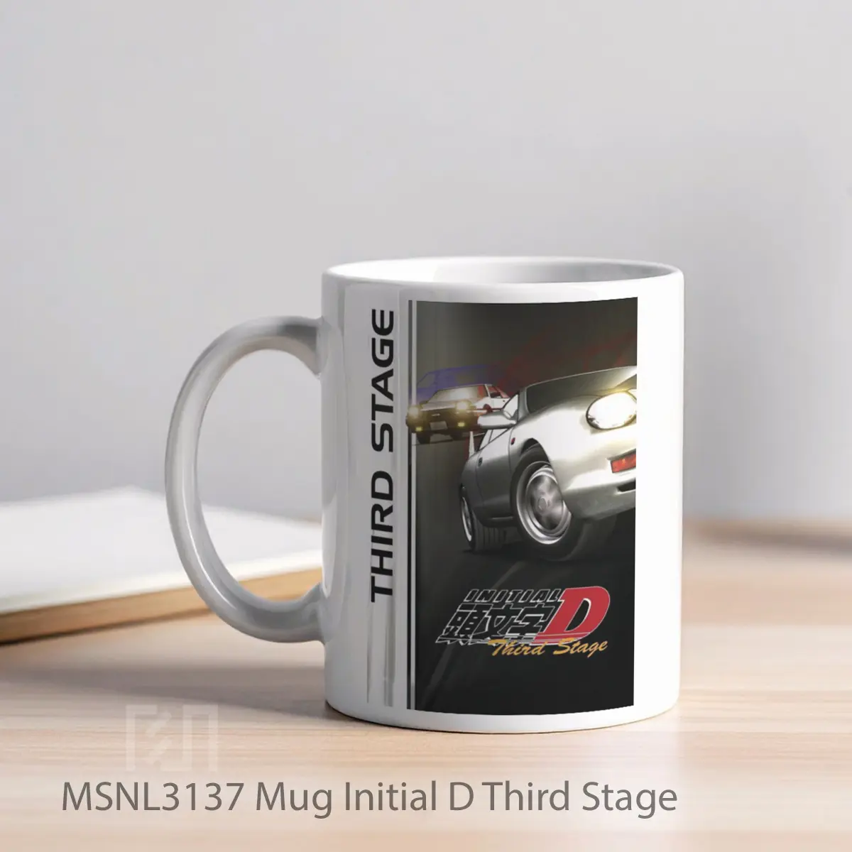 Mug Initial D Third Stage Gelas Keramik Tema Film MSNL3137 - Tampak Kiri