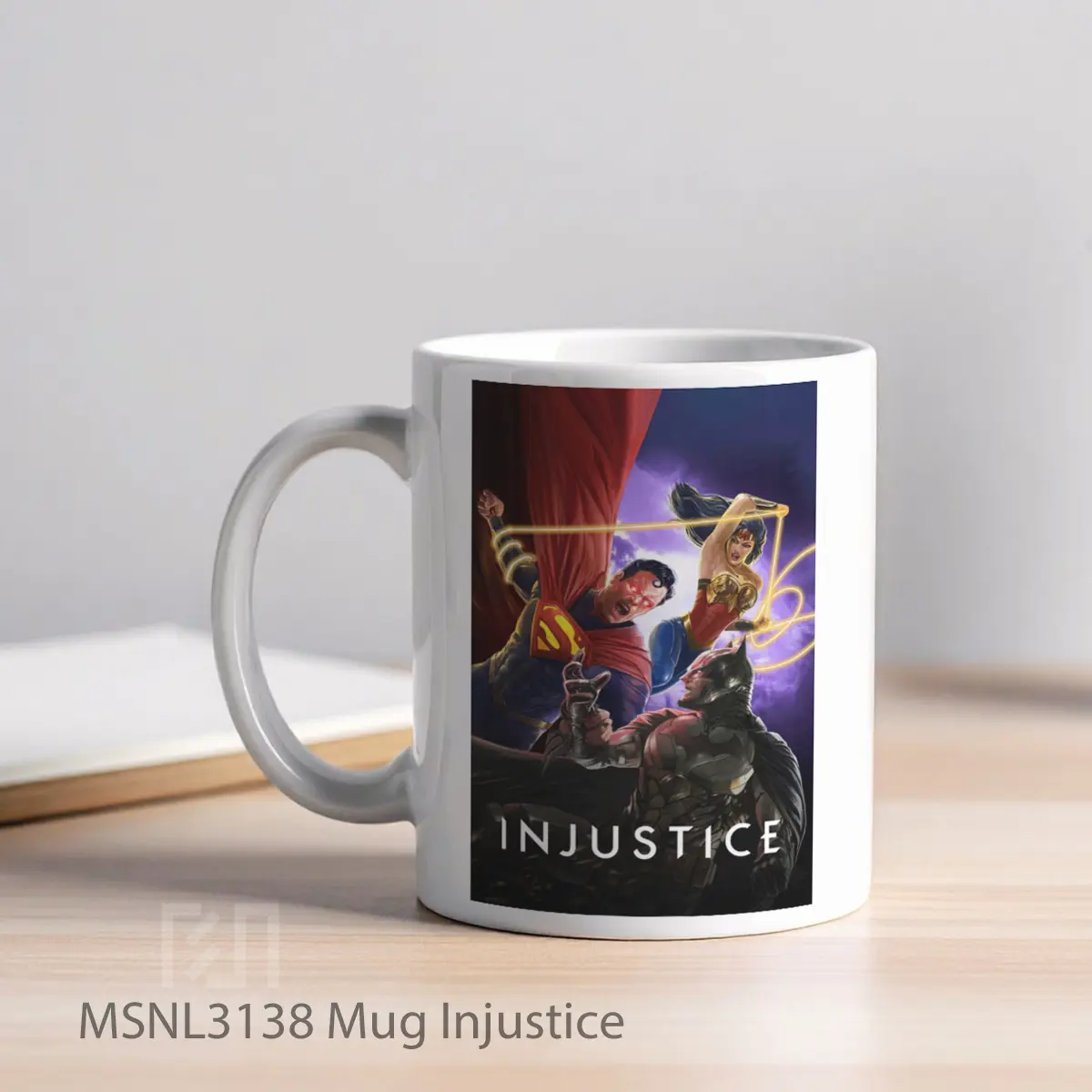 Mug Injustice Gelas Keramik Tema Film MSNL3138 - Tampak Kiri
