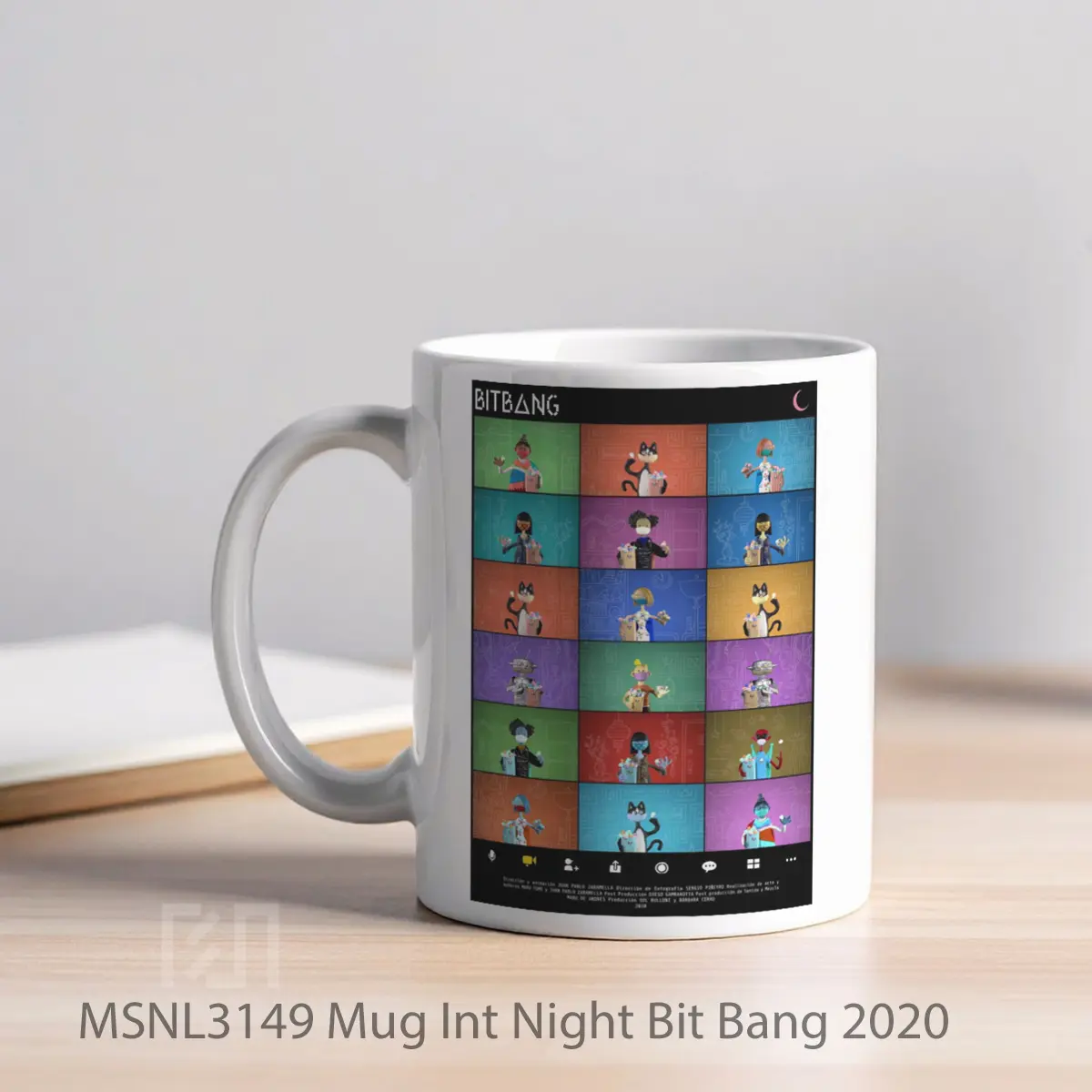 Mug Int Night Bit Bang 2020 Gelas Keramik Tema Film MSNL3149 - Tampak Kiri