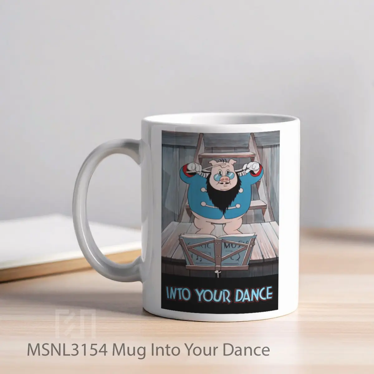 Mug Into Your Dance Gelas Keramik Tema Film MSNL3154 - Tampak Kiri