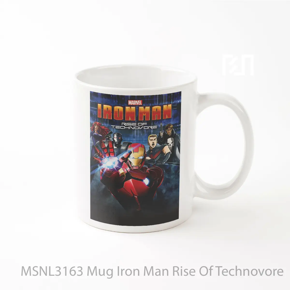 Mug Iron Man Rise Of Technovore Gelas Keramik Tema Film MSNL3163