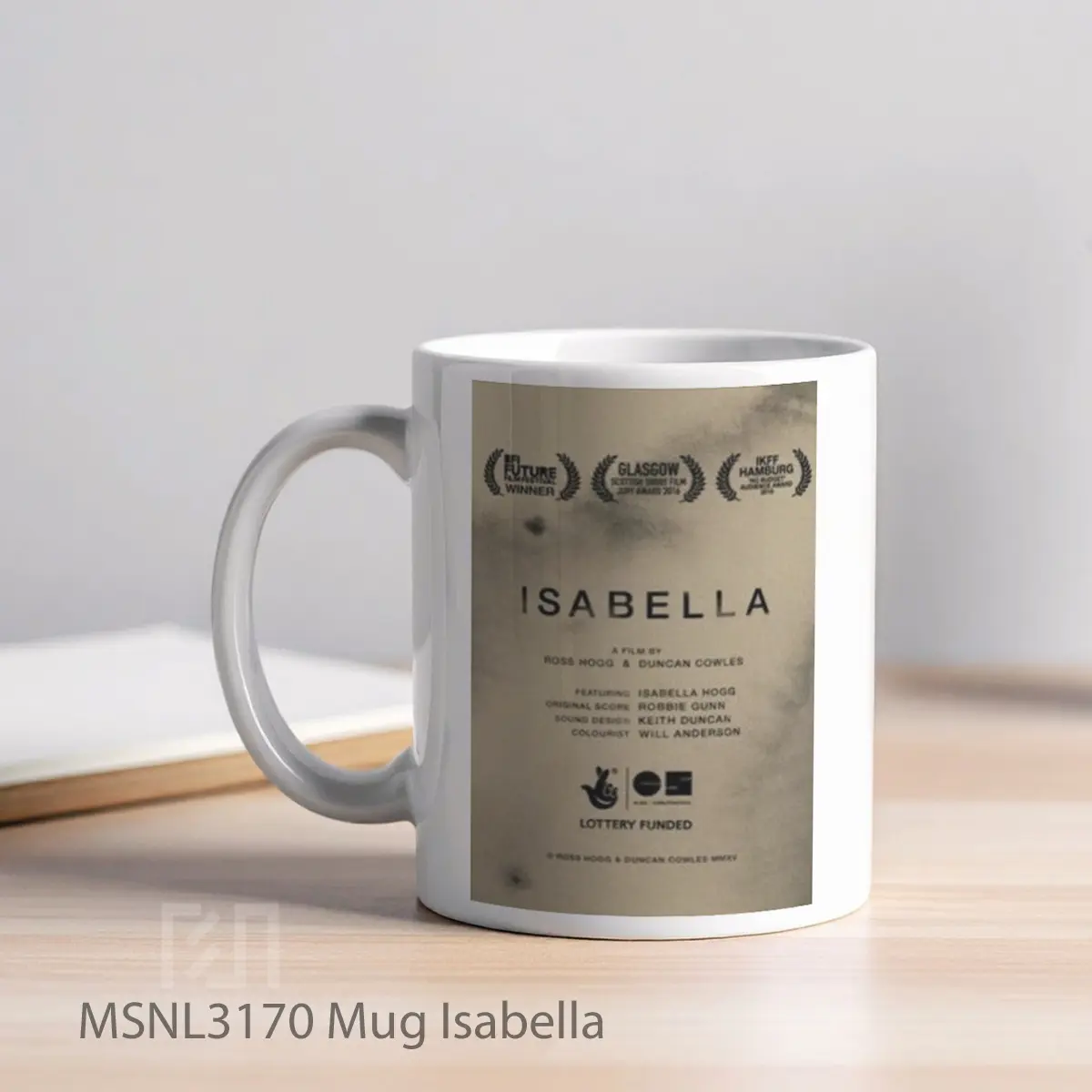Mug Isabella Gelas Keramik Tema Film MSNL3170 - Tampak Kiri