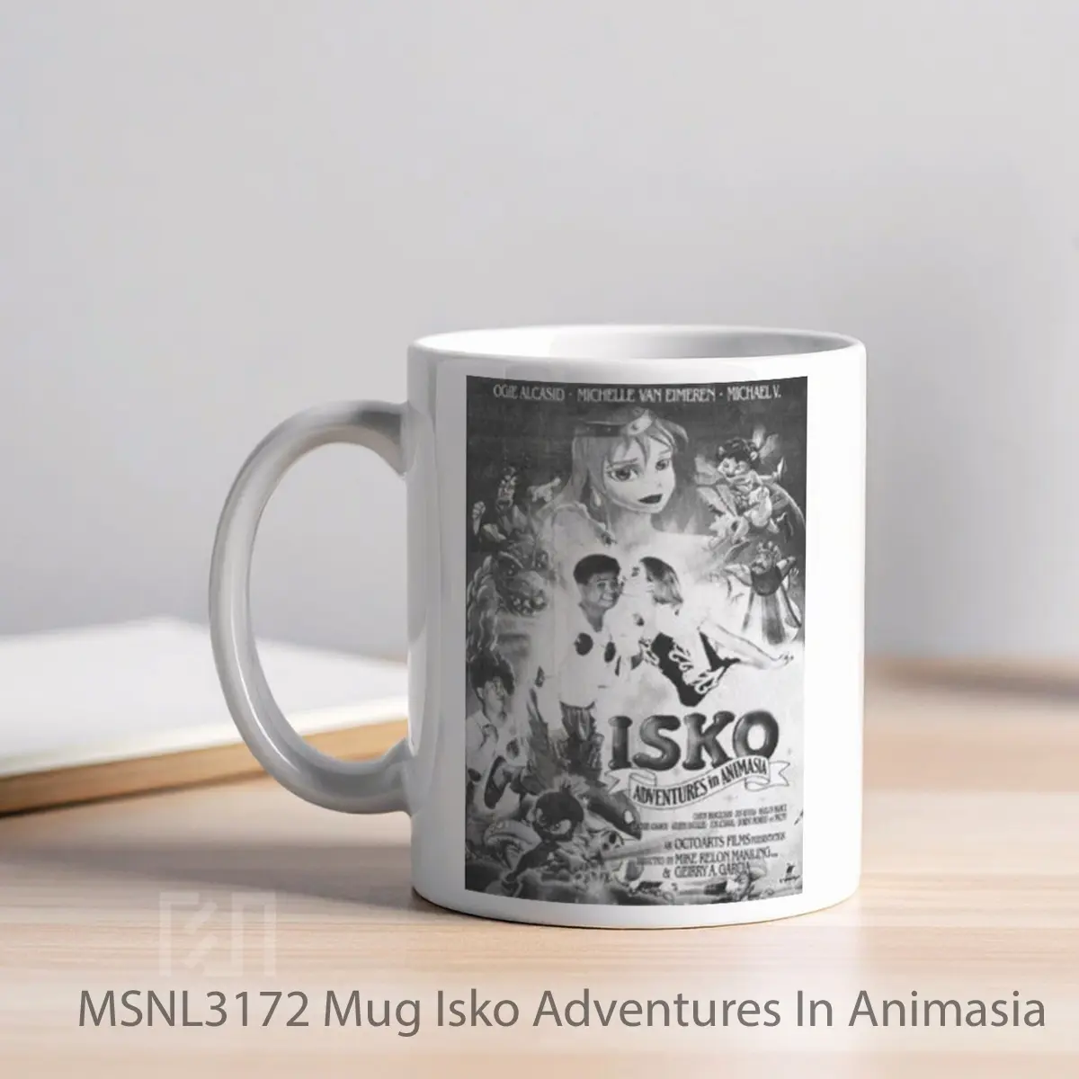 Mug Isko Adventures In Animasia Gelas Keramik Tema Film MSNL3172 - Tampak Kiri