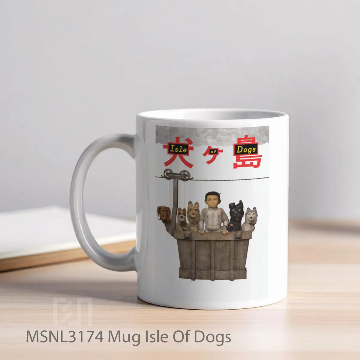 Mug Isle Of Dogs Gelas Keramik Tema Film MSNL3174 - Tampak Kiri