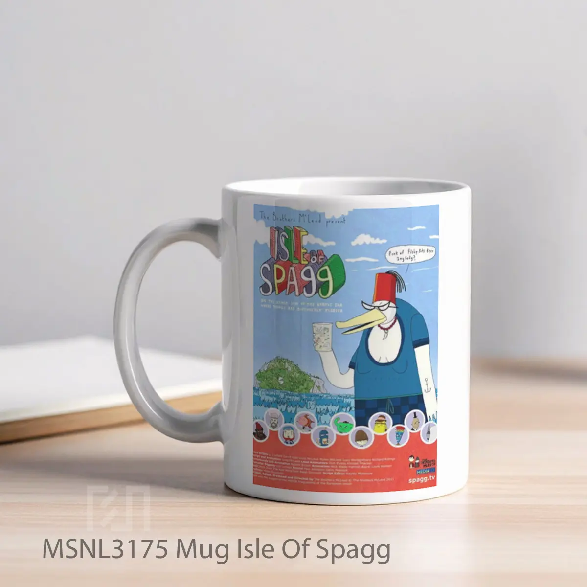 Mug Isle Of Spagg Gelas Keramik Tema Film MSNL3175 - Tampak Kiri