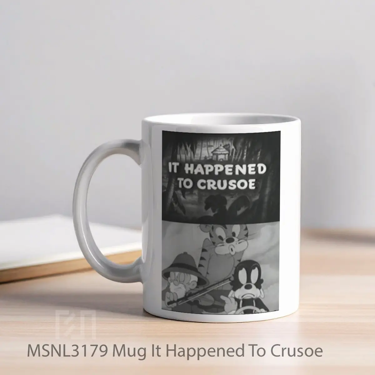 Mug It Happened To Crusoe Gelas Keramik Tema Film MSNL3179 - Tampak Kiri