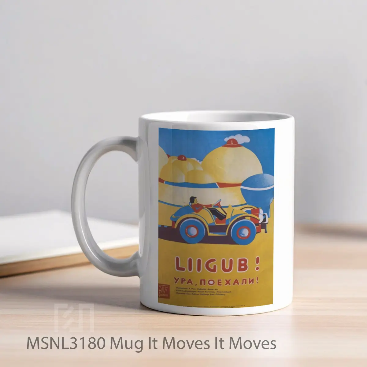 Mug It Moves It Moves Gelas Keramik Tema Film MSNL3180 - Tampak Kiri