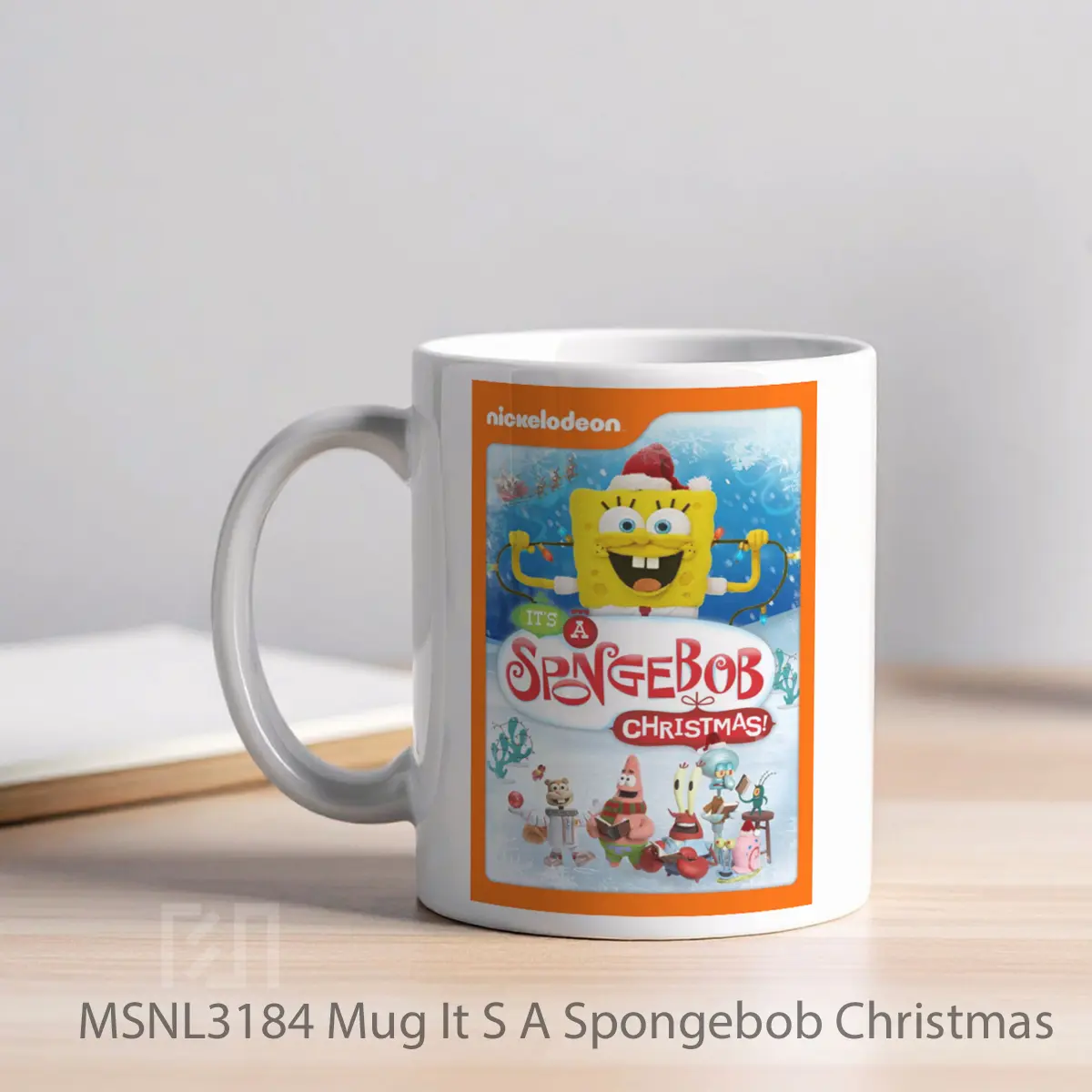 Mug It S A Spongebob Christmas Gelas Keramik Tema Film MSNL3184 - Tampak Kiri