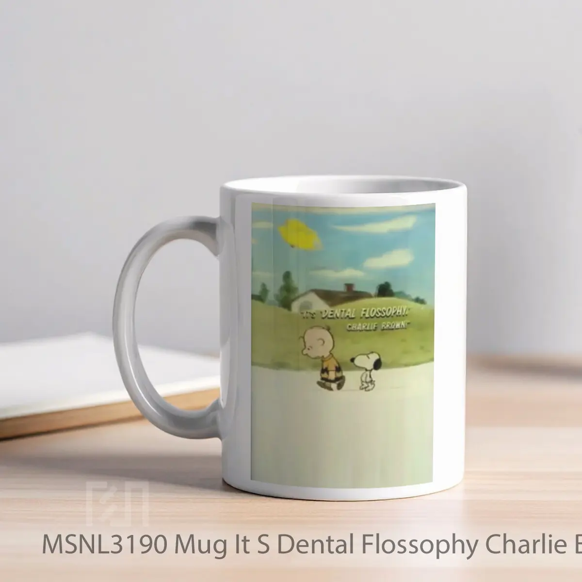 Mug It S Dental Flossophy Charlie Brown Gelas Keramik Tema Film MSNL3190 - Tampak Kiri