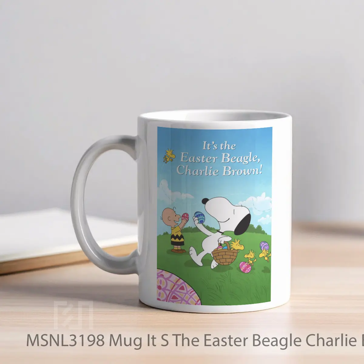 Mug It S The Easter Beagle Charlie Brown Gelas Keramik Tema Film MSNL3198 - Tampak Kiri