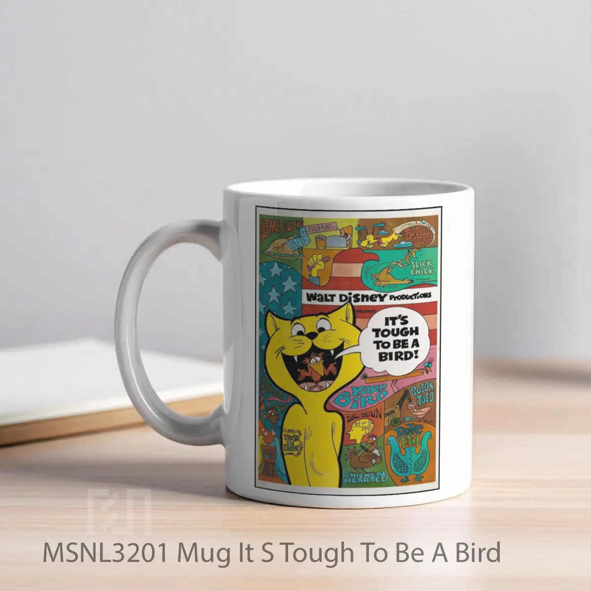 Mug It S Tough To Be A Bird Gelas Keramik Tema Film MSNL3201 - Tampak Kiri