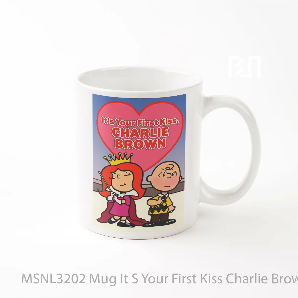 Mug It S Your First Kiss Charlie Brown Gelas Keramik Tema Film MSNL3202