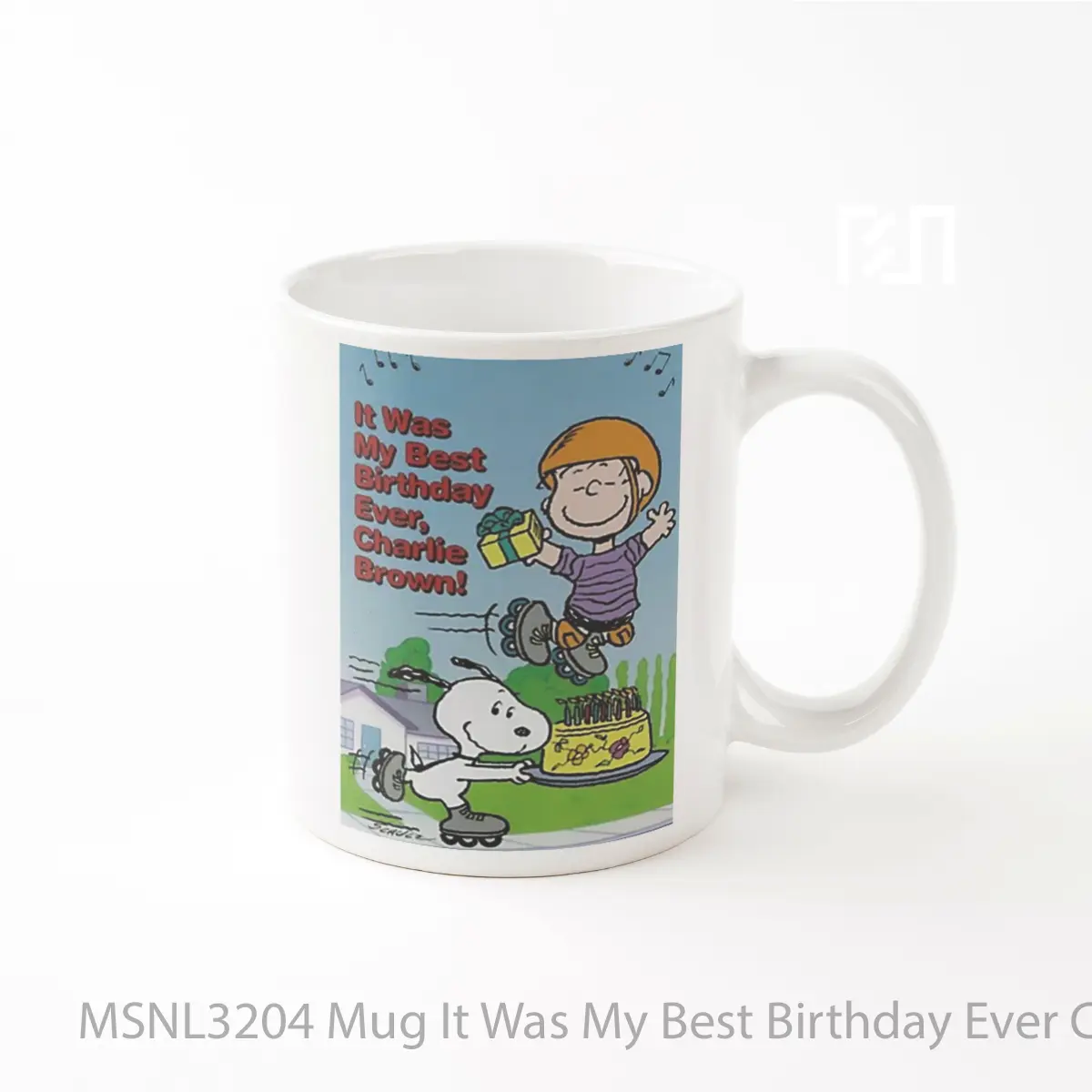 Mug It Was My Best Birthday Ever Charlie Brown Gelas Keramik Tema Film MSNL3204
