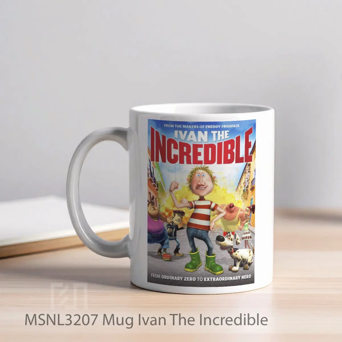 Mug Ivan The Incredible Gelas Keramik Tema Film MSNL3207 - Tampak Kiri