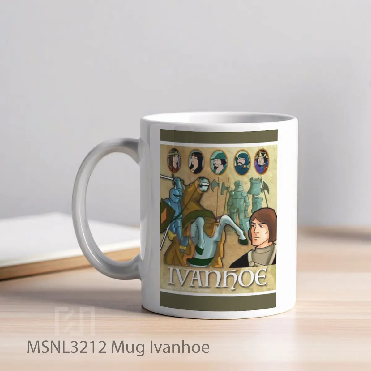 Mug Ivanhoe Gelas Keramik Tema Film MSNL3212 - Tampak Kiri