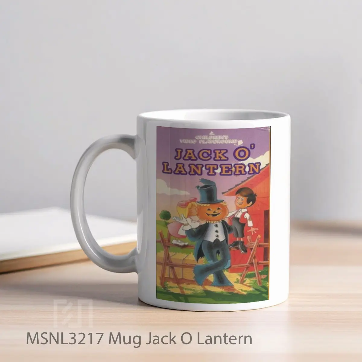 Mug Jack O Lantern Gelas Keramik Tema Film MSNL3217 - Tampak Kiri