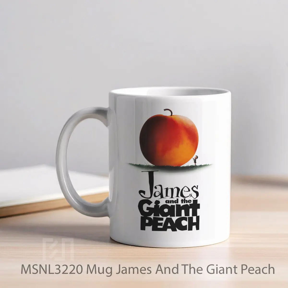 Mug James And The Giant Peach Gelas Keramik Tema Film MSNL3220 - Tampak Kiri