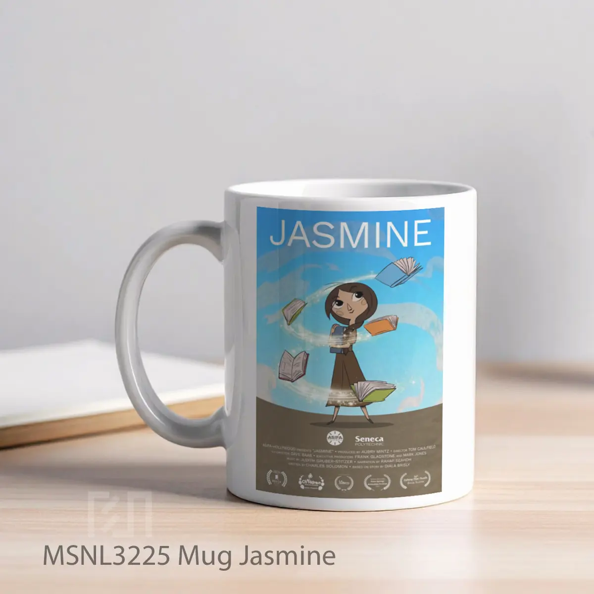 Mug Jasmine Gelas Keramik Tema Film MSNL3225 - Tampak Kiri