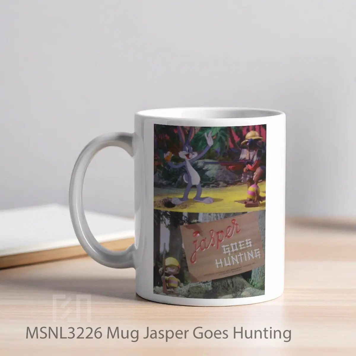 Mug Jasper Goes Hunting Gelas Keramik Tema Film MSNL3226 - Tampak Kiri