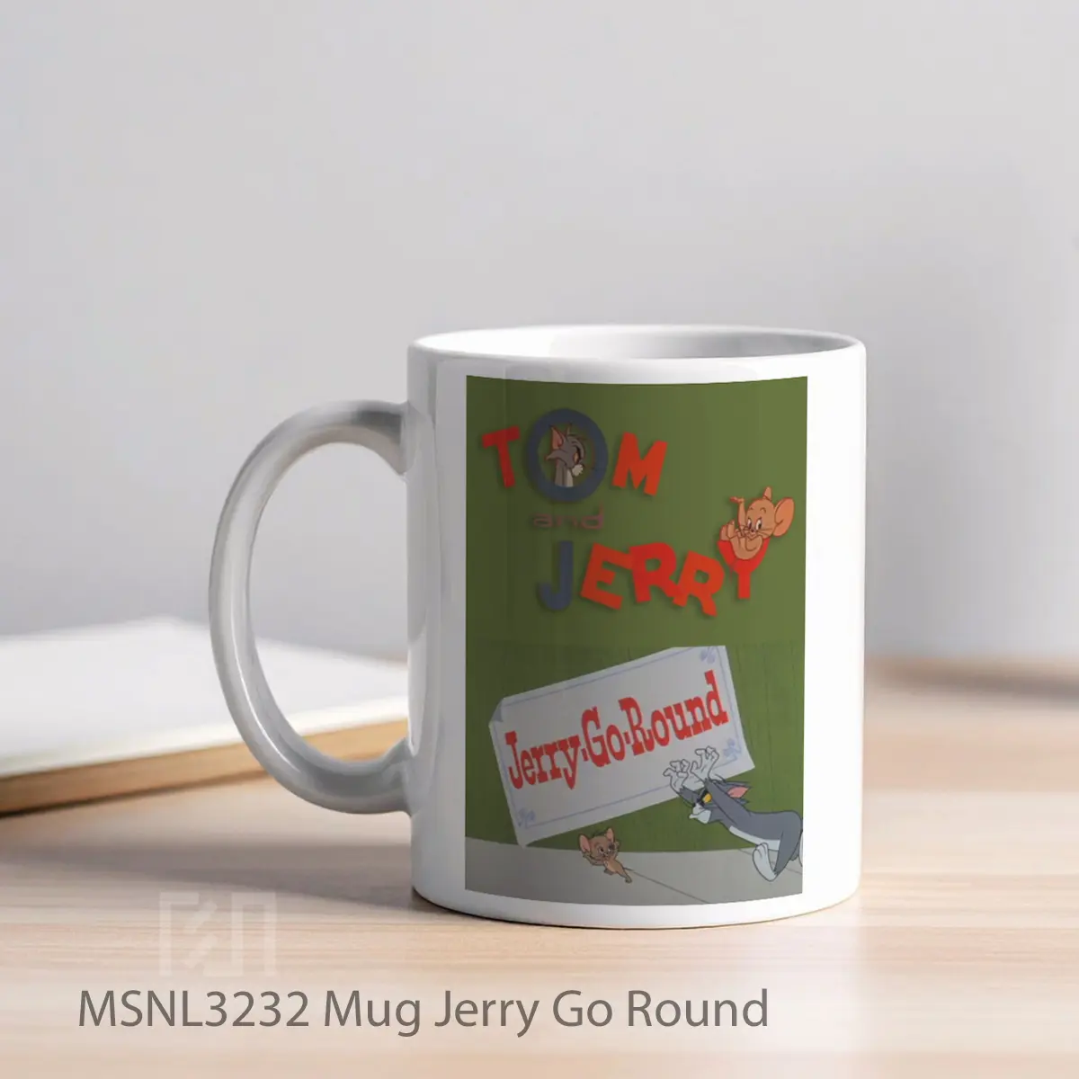 Mug Jerry Go Round Gelas Keramik Tema Film MSNL3232 - Tampak Kiri